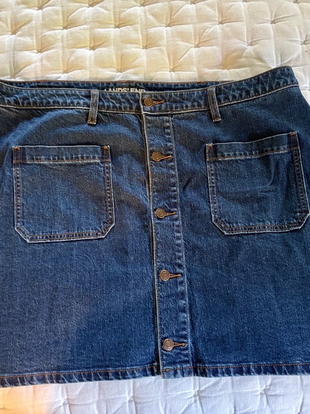 Women's Short Button Up Denim Skirt